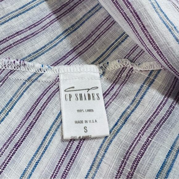 CP SHADES Linen Stripes Tie Shoulders Slip Midi Dress Size S - Picture 6 of 6